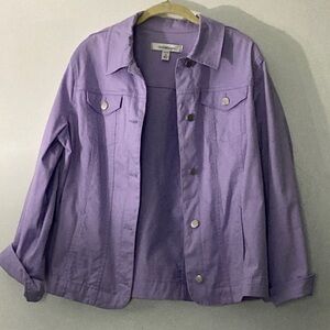 Croft & Barrow Women's Purple Jean Jacket